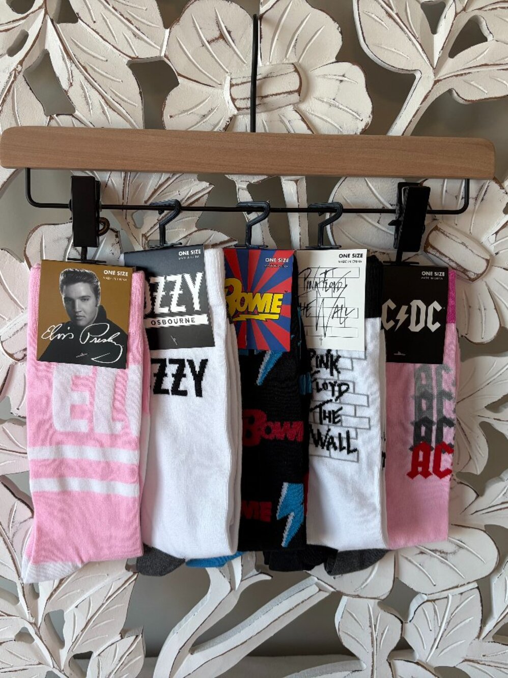 NWT - Novelty Rock Singers and Bands Crew Socks - Set of 5
